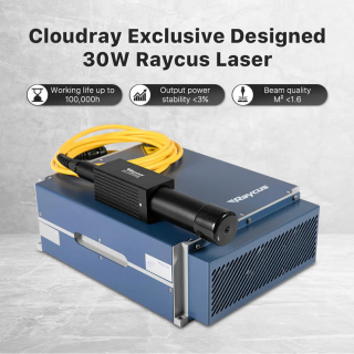 Exclusive Cloudray Raycus 30W Litemarking Fiber Marking Metal Engraving Fast Speed High Precision